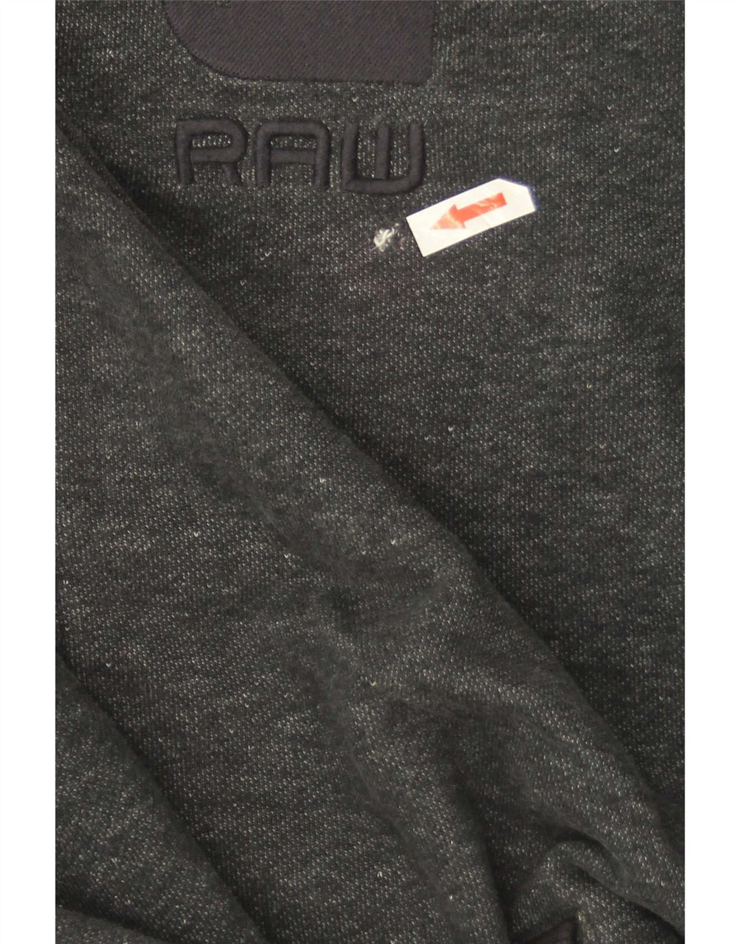 G-Star Mens Zip Hoodie Sweater Medium Grey Flecked Cotton