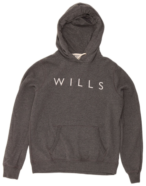 Jack Wills Dame Graphic Classic Fit Sweatshirt Jumper UK 12 Medium Grey