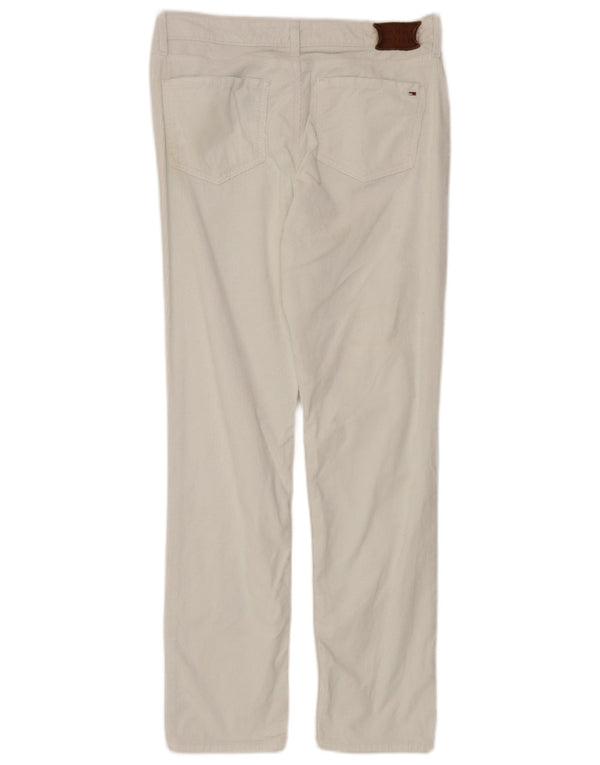 Tommy Hilfiger Damen Slim Cordhose W30 L30 Weiße Baumwolle