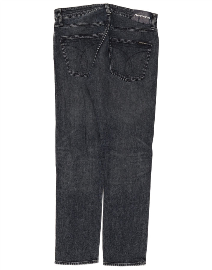Calvin Klein Mens Straight Jeans W32 L32 Grey Cotton