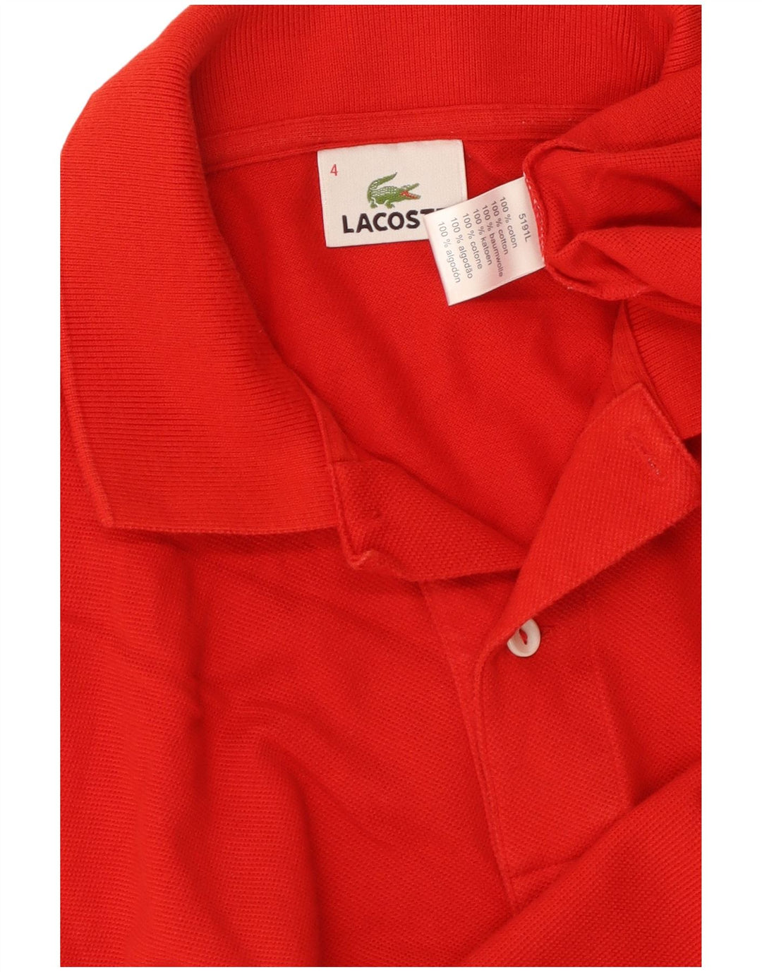 LACOSTE Poloshirt til mænd str. 4 Medium Rød Bomuld