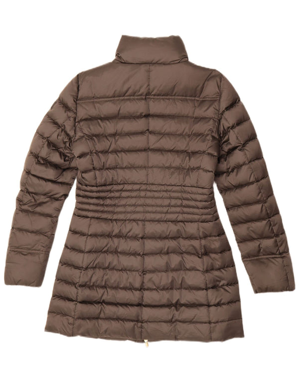 PEUTEREY Wattierter Damenmantel UK 14 Mittelgraues Polyamid