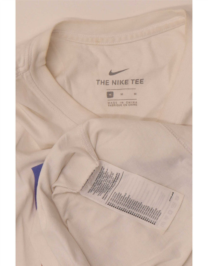 Nike grafisk t-shirt til mænd, medium hvid bomuld