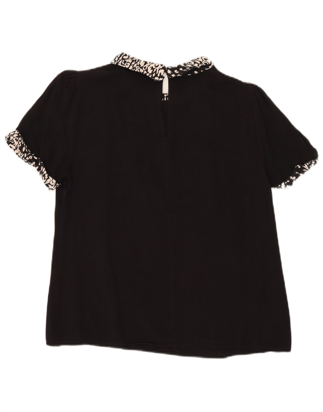 Oasis Chemisier Femme UK 12 Medium Noir Imprimé Animal