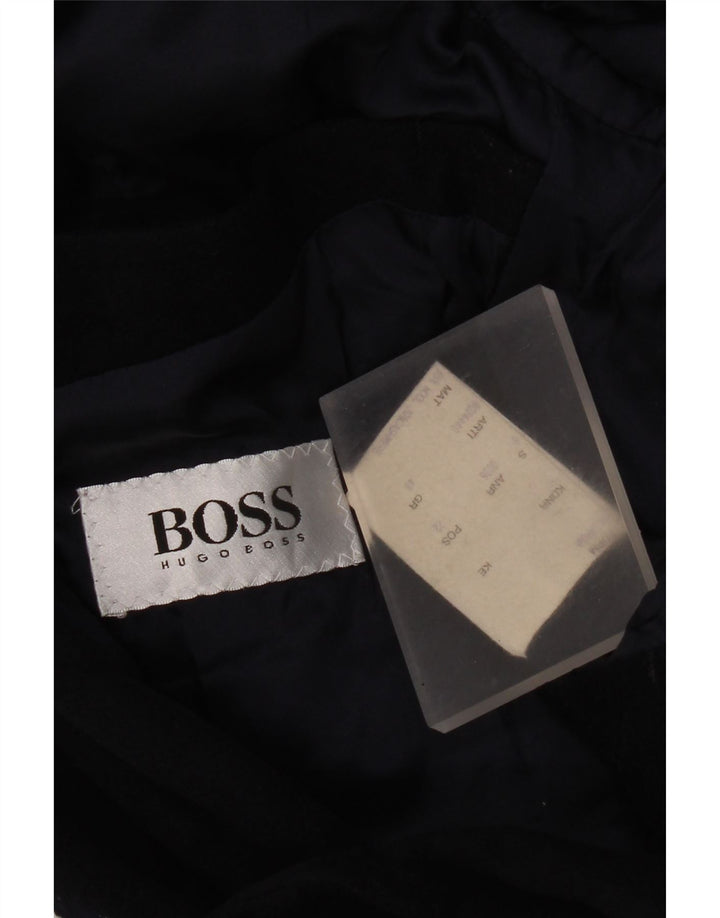 Męska marynarka dwurzędowa Hugo Boss EU 48 Średni granatowy wełniany