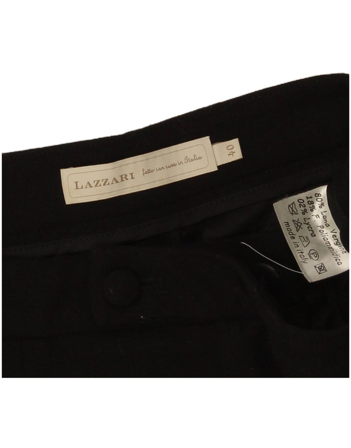 Lazzari Womens Pegged Casual Shorts EU 40 Medium W28  Black Virgin Wool