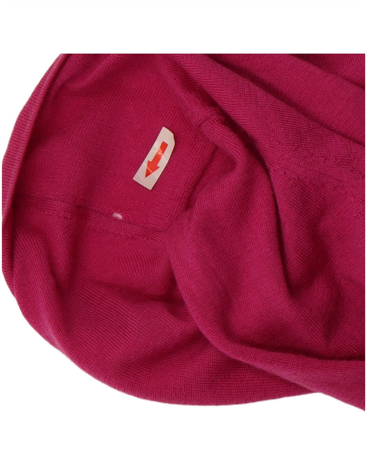Marks & Spencer Womens Cardigan Sweater UK 12 Medium Pink Merino Wool