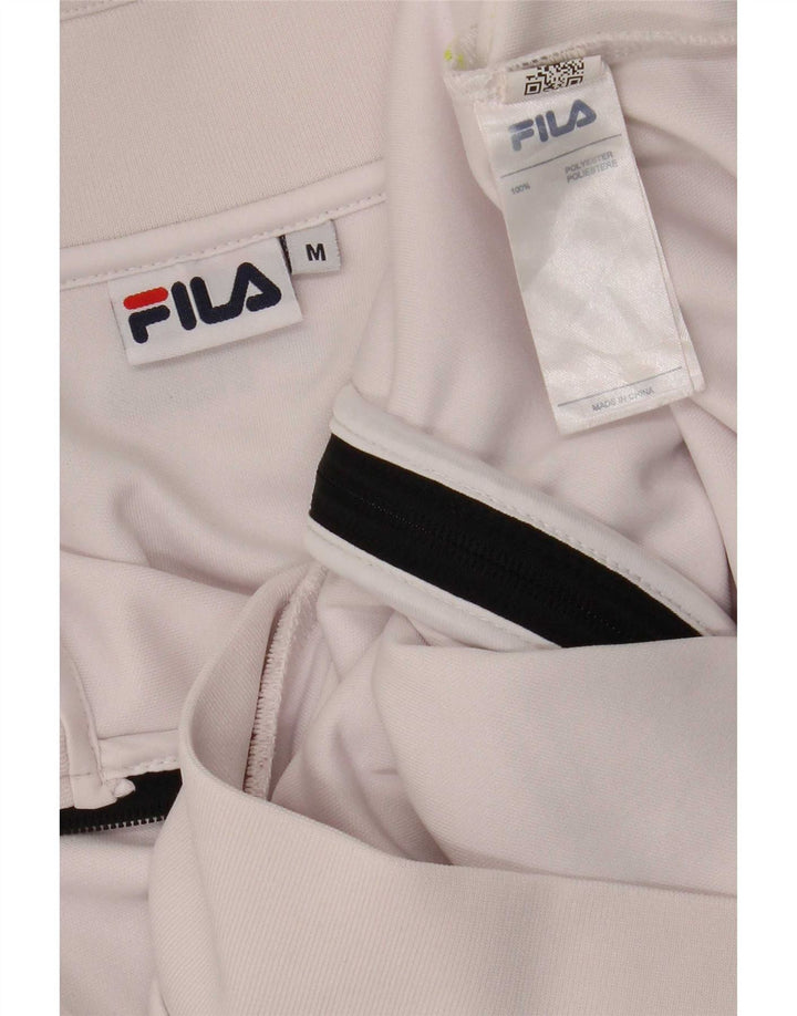 Fila Мужской спортивный костюм с графическим рисунком, верхняя куртка, средний белый полиэстер с цветными блоками