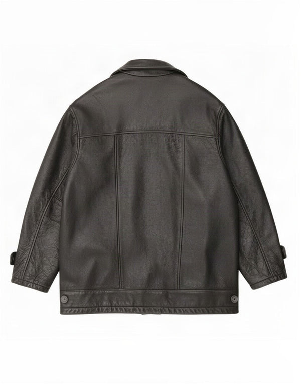 Angelo Litrico Herren Lederjacke XL Schwarz Klassisch