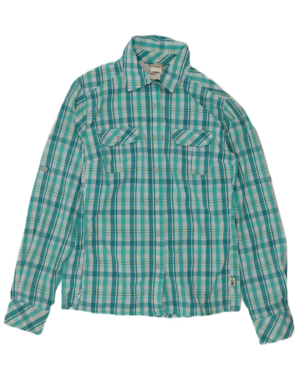 Camisa feminina The North Face UK 10 Small Green Check Nylon
