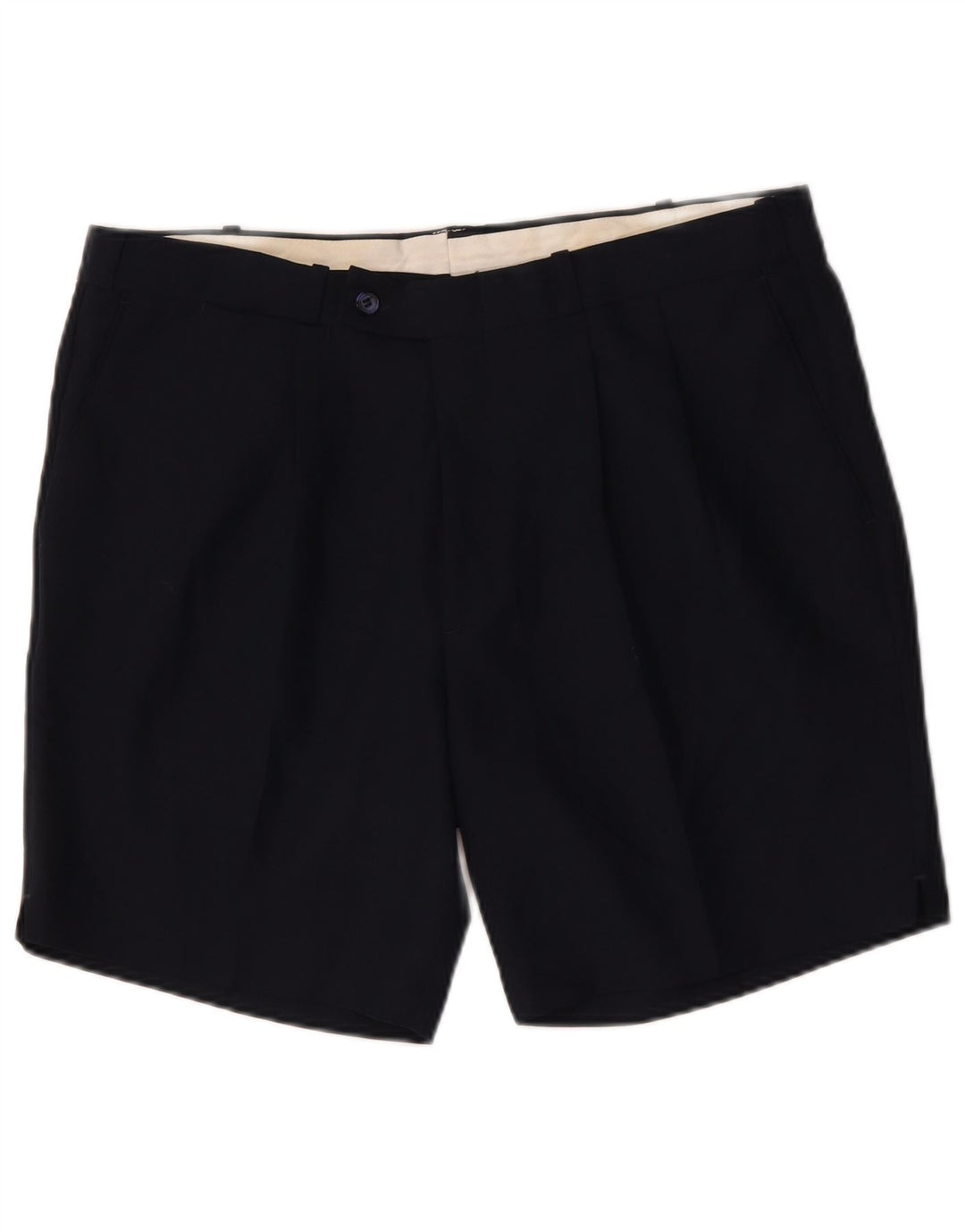 Farah Pantalones cortos chinos para hombre W38 XL Poliéster azul marino