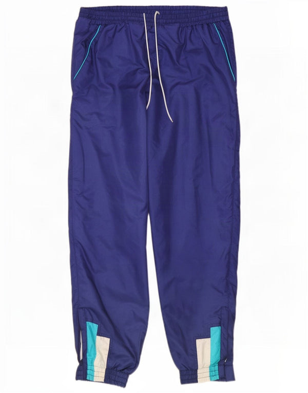 Calças de treino masculinas vintage Joggers médio azul marinho Colourblock