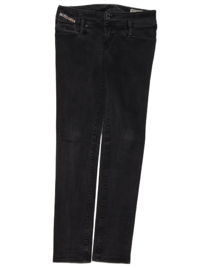 DIESEL Womens Matic Slim Jeans W27 L32 Black Cotton