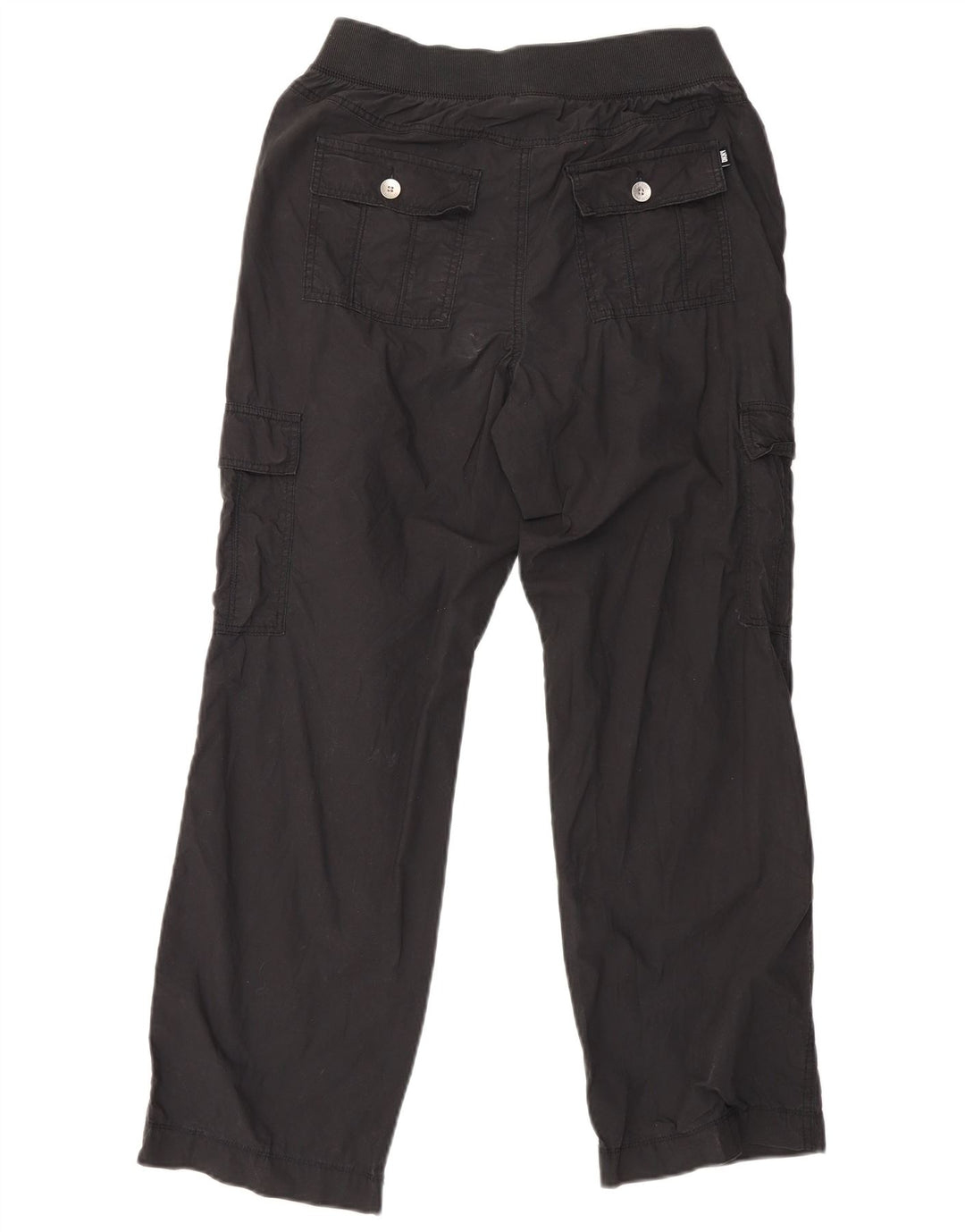 Dkny Womens Straight Cargo Trousers Small W29 L29 Black Cotton