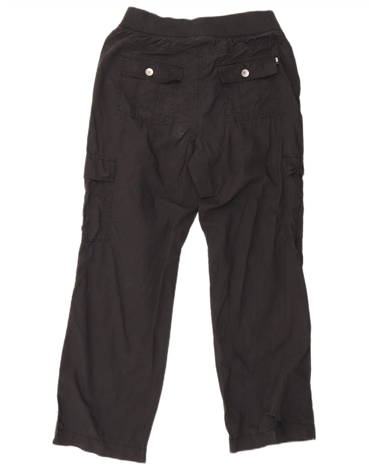 Dkny Womens Straight Cargo Trousers Small W29 L29 Black Cotton