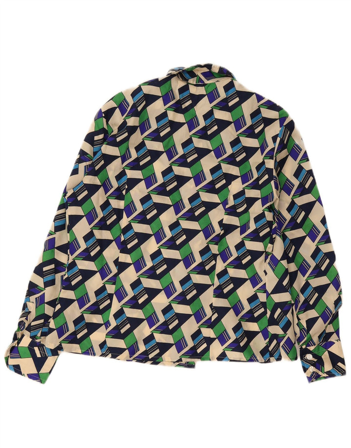 Vintage Womens Shirt Blouse UK 20 2XL Multicoloured Geometric