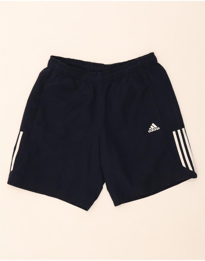 Pantaloncini sportivi Adidas Climalite da uomo di grandi dimensioni in poliestere blu navy