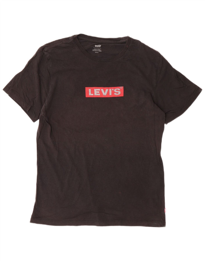 LEVI'S Mens Graphic T-Shirt Top Small Black Cotton Classic