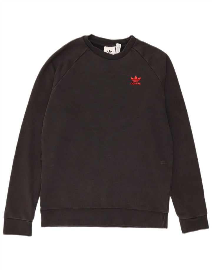 Adidas Mens Sweatshirt Jumper XS Black Cotton