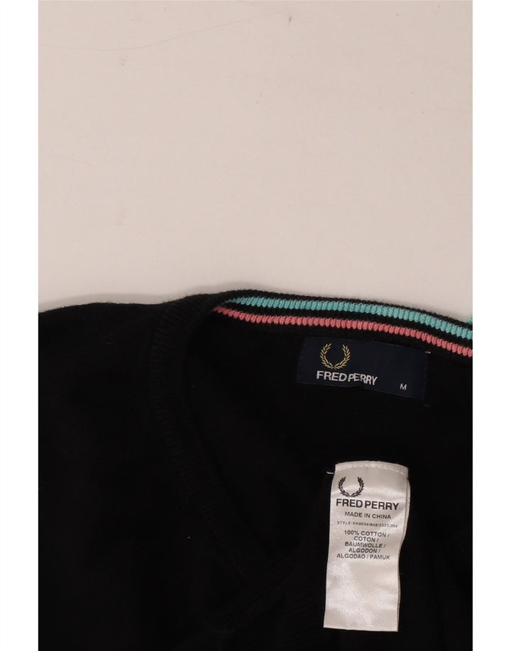 Fred Perry Herre V-hals sweater Medium Sort Bomuld