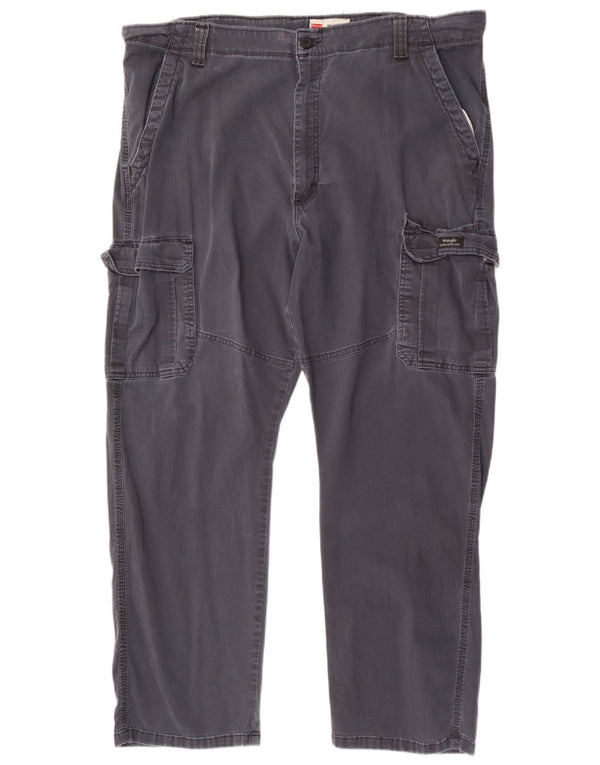 Wrangler Mens Relaxed Fit Cargo Trousers W42 L30 Grey Cotton