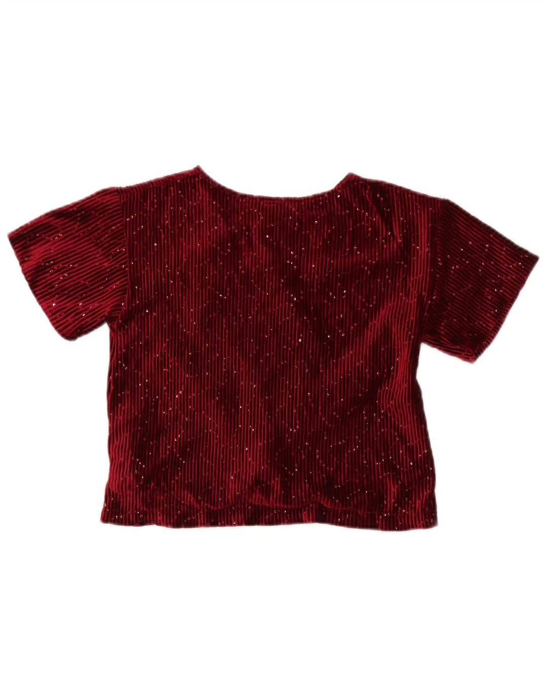 Zara Girls Velour Blouse Top 9-10 Years Red Polyester