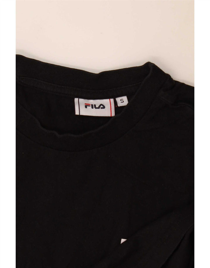 Fila Womens T-Shirt Top UK 10 Small Black
