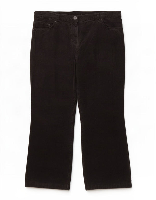 Marks & Spencer ženske kratke hlače od samta UK 18 XL W36 L25 crni pamuk