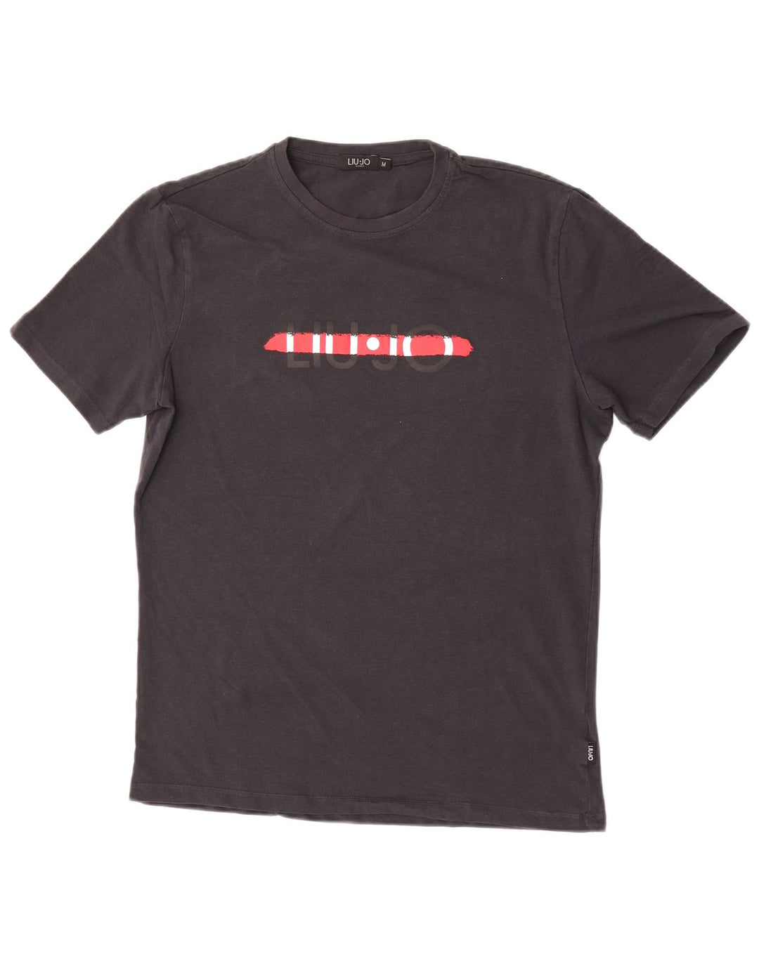 Liu Jo Mens Graphic T-Shirt Top Medium Black