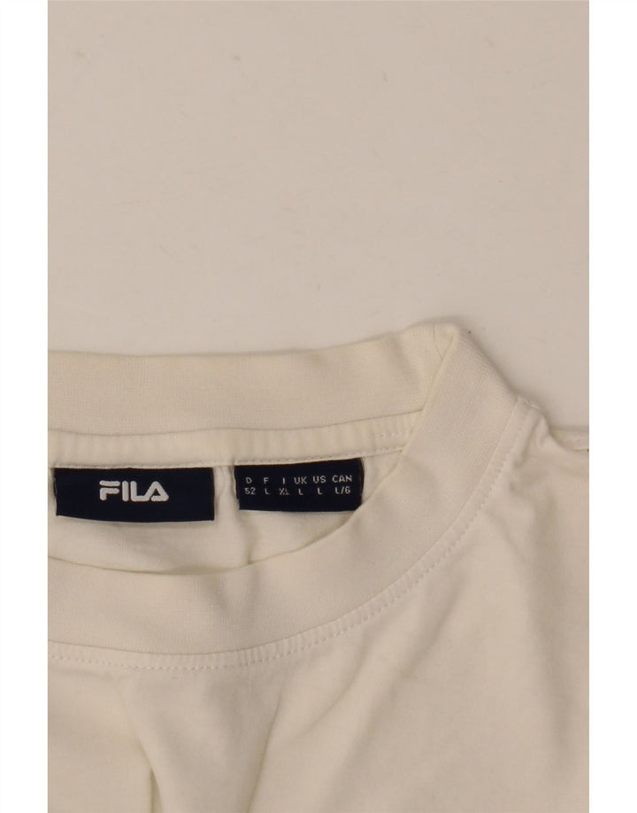 Męski T-shirt z grafiką Fila, duży, biały