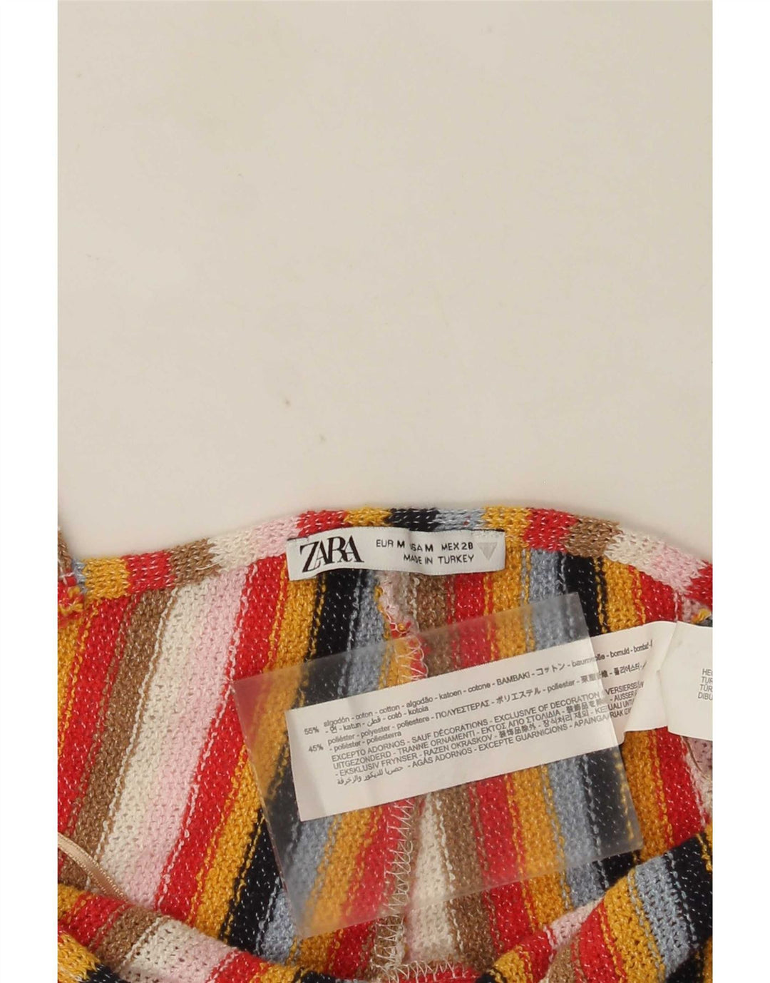 Zara Womens Cut Out Sleeveless Jumpsuit UK 12 Medium Multicoloured Striped
