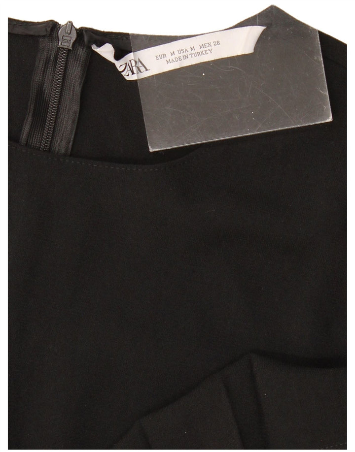 ZARA Womens Basic Dress UK 12 Medium Black