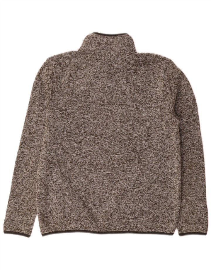 EDDIE BAUER Womens Oversized Sweatshirt Jumper UK 10 Small Grey Flecked