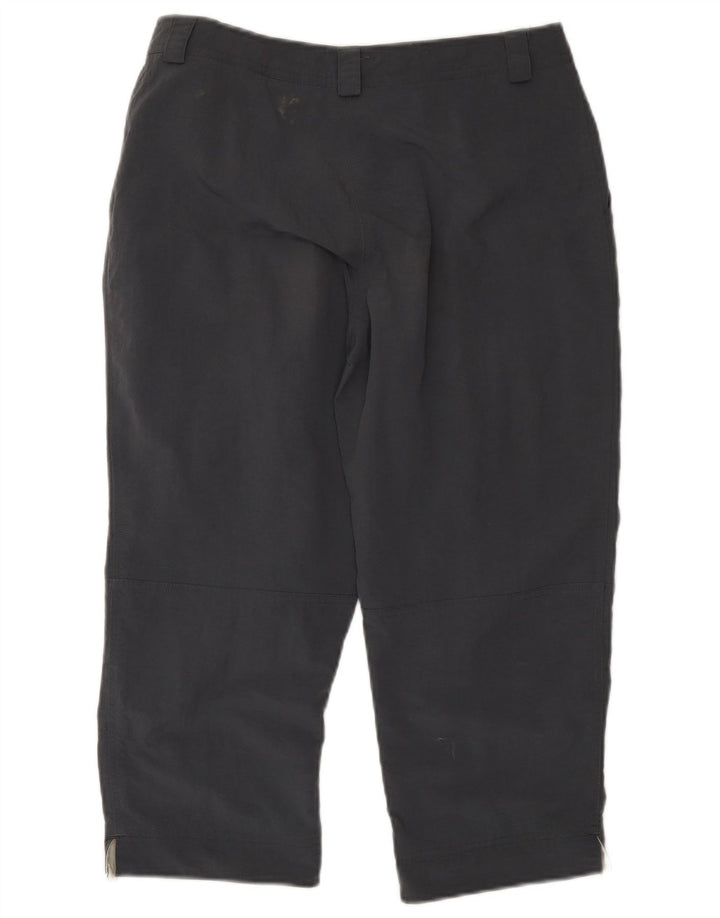 Adidas Womens Capri Trousers UK 14 Large W32 L21 Grey Polyamide