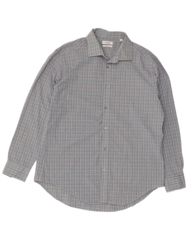 Ανδρικό πουκάμισο Calvin Klein Slim Fit Size 16 1/2 Large Grey Check