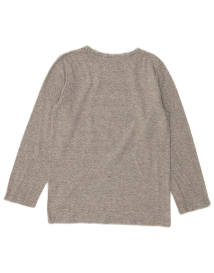Levi's Boys Graphic Top Long Sleeve 7-8 Years Grey Flecked Cotton