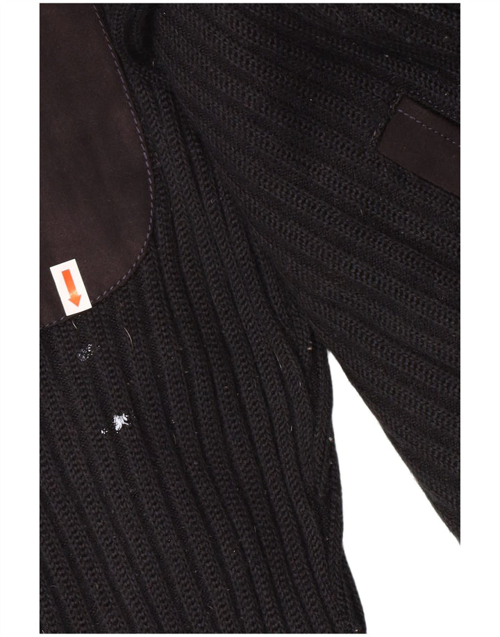 Pierre Cardin Pull Cardigan Homme IT 56 XL Noir Polyester