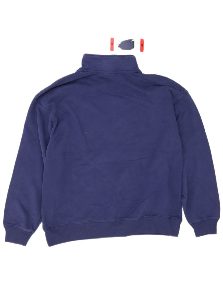 Champion Herre Zip Neck Sweatshirt Jumper Medium Navyblå Bomuld