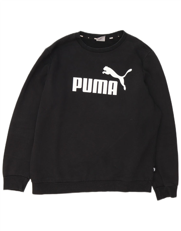 Puma Herre Grafisk Sweatshirt Jumper Stor Sort Bomuld
