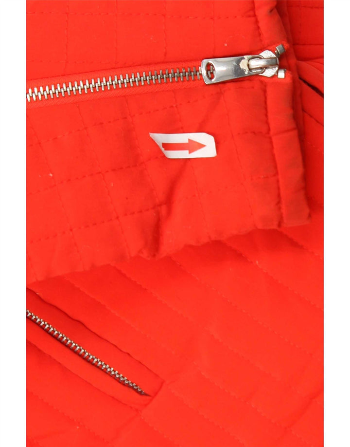 Zara Damen Trafaluc Steppjacke UK 16 Large Orange Polyester