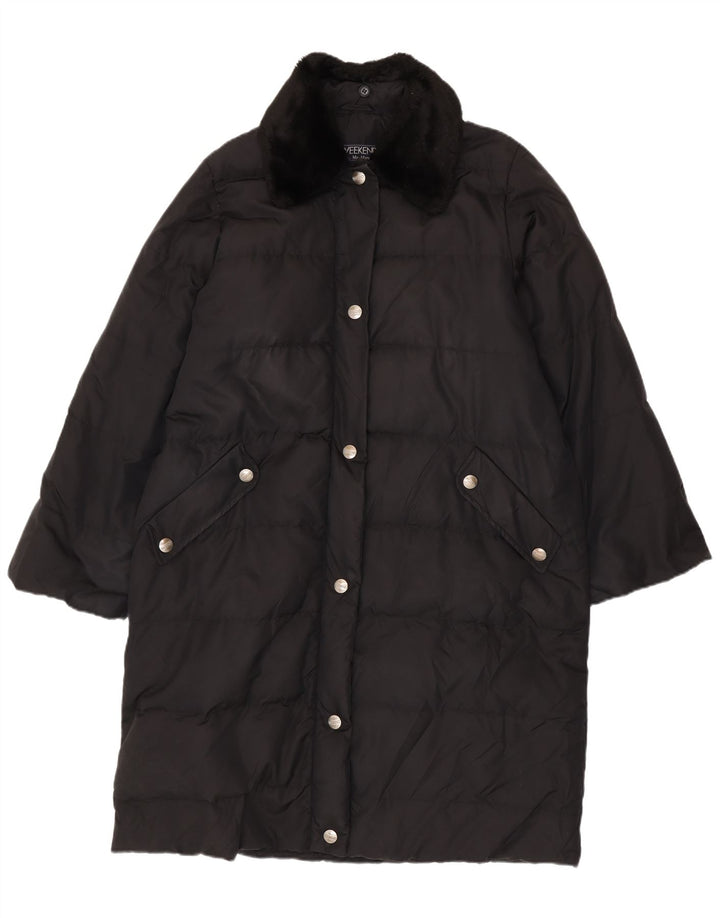 Max Mara Γυναικείο Σαββατοκύριακο Oversized padded παλτό UK 12 Medium Black Polyamide