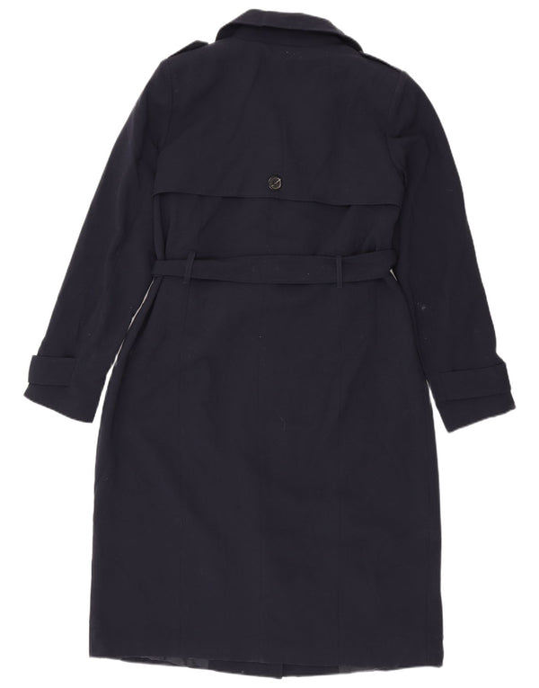 Oasis Damen Trenchcoat UK 16 Large Marineblau Polyester