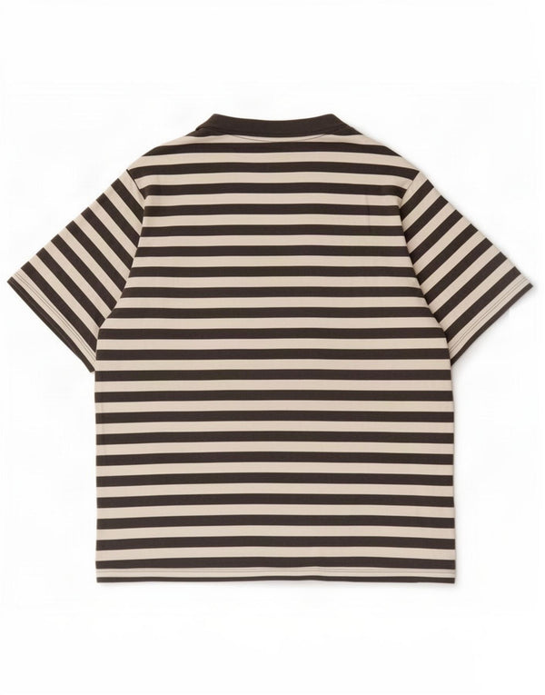 Jack & Jones T-shirt da uomo Top grande in cotone a righe grigie