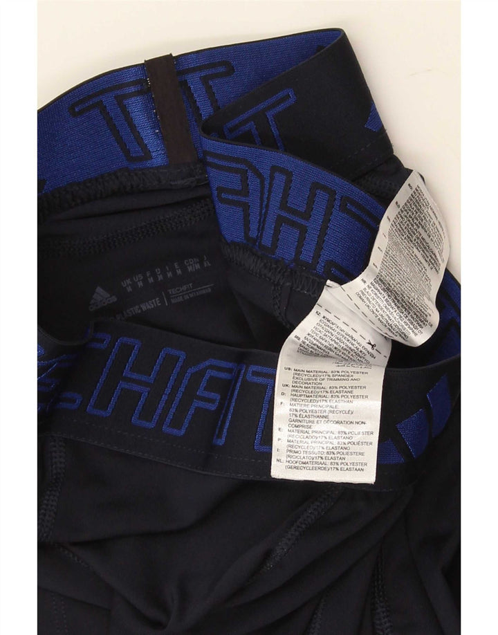 Adidas Womens Aeroready Leggings UK 12 Medium Navy Blue Polyester