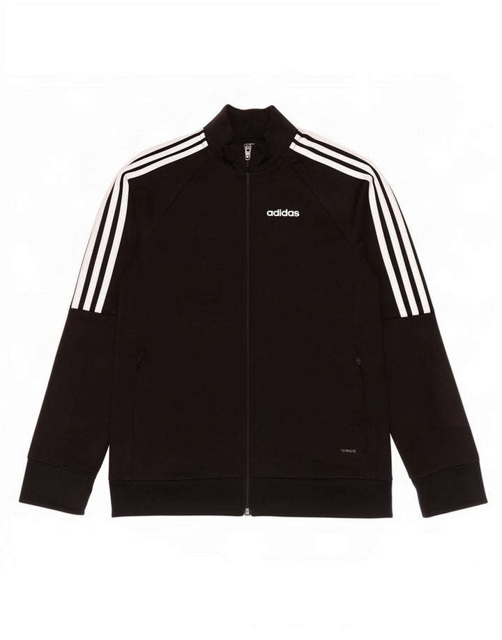 Adidas Chicos Climalite Chándal Top Chaqueta 9-10 Años Negro Poliéster