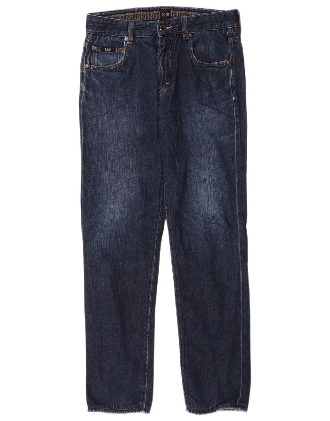 Hugo Boss Mens Regular Fit Straight Jeans W30 L29 Blue Cotton