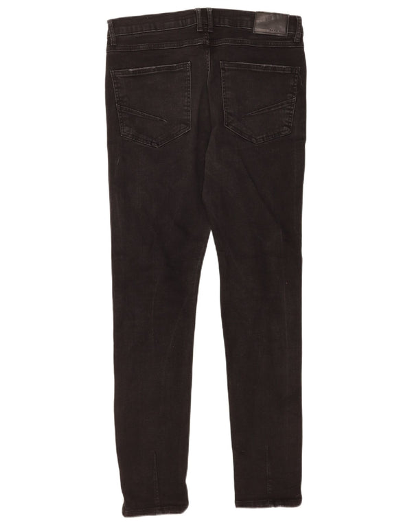 Zara Herre Distressed Skinny Jeans EU 40 Medium W31 L29 Sort