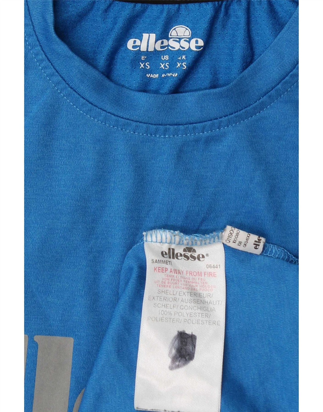 Ellesse Herren Grafik T-Shirt Top XS Blau Polyester
