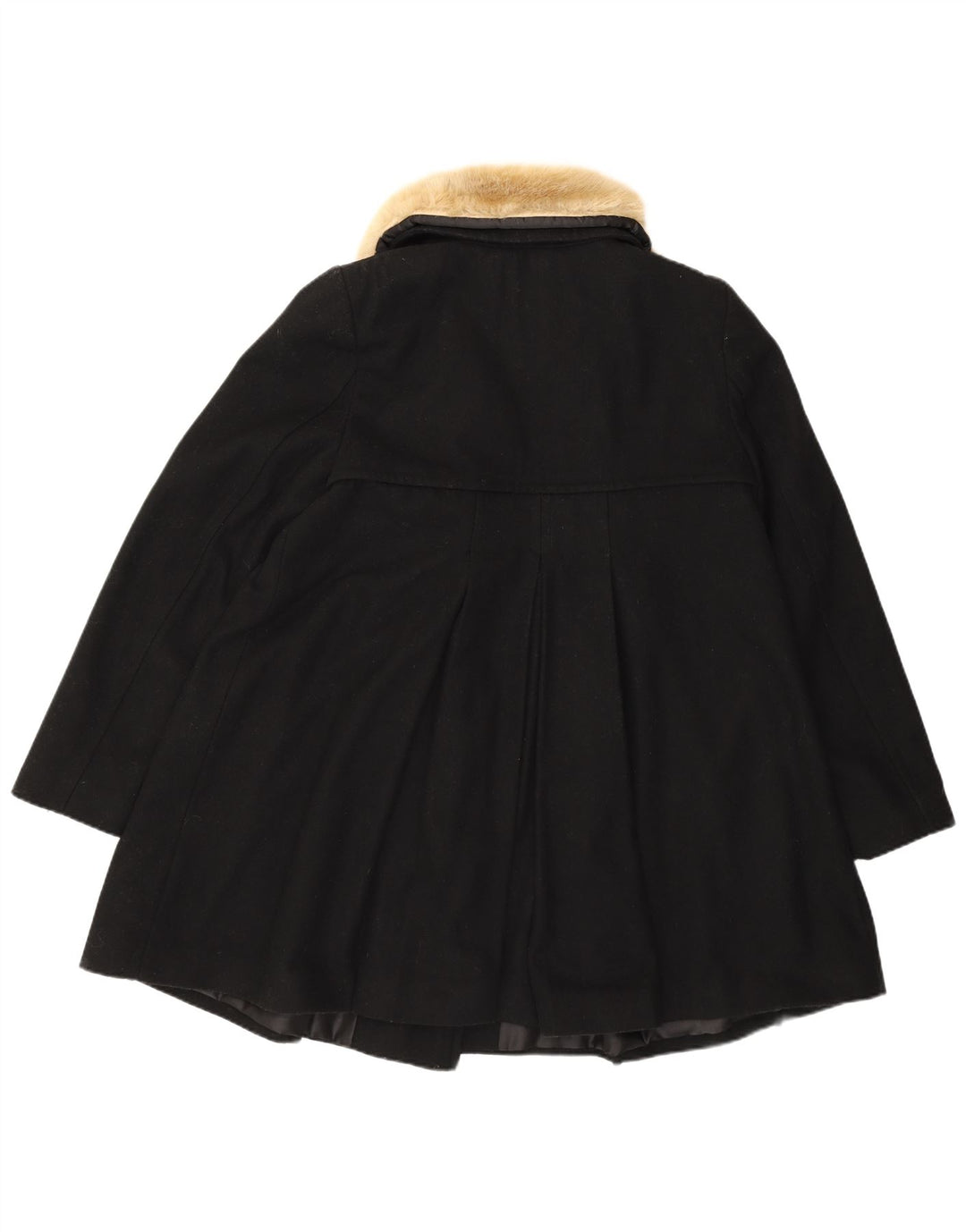 Monsoon Womens Princess Coat UK 12 Medium Black Wool