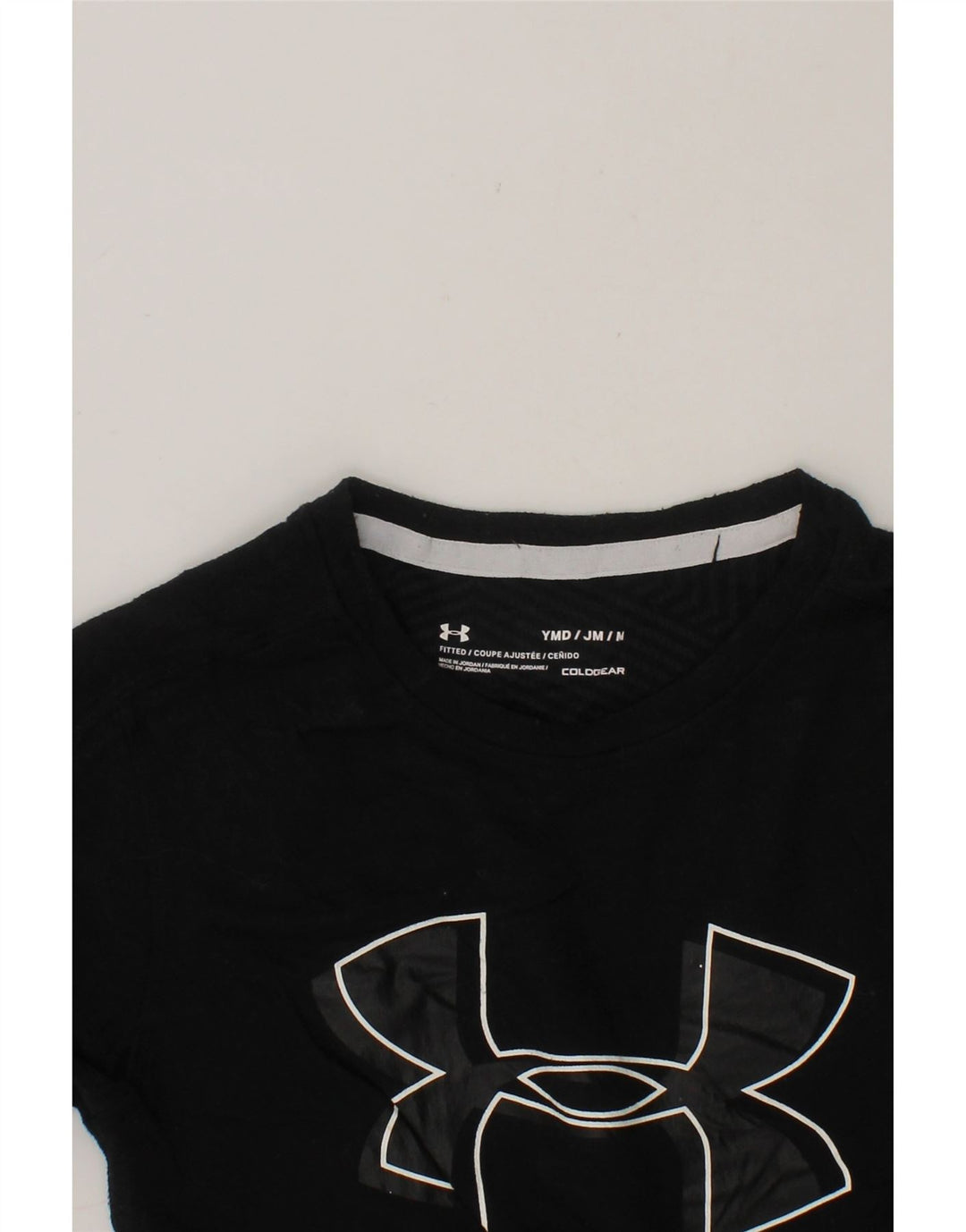 UNDER ARMOUR Boys Cold Gear Graphic T-Shirt Top 9-10 Years Medium Black Vintage Under Armour and Second-Hand Under Armour from Messina Hembry 